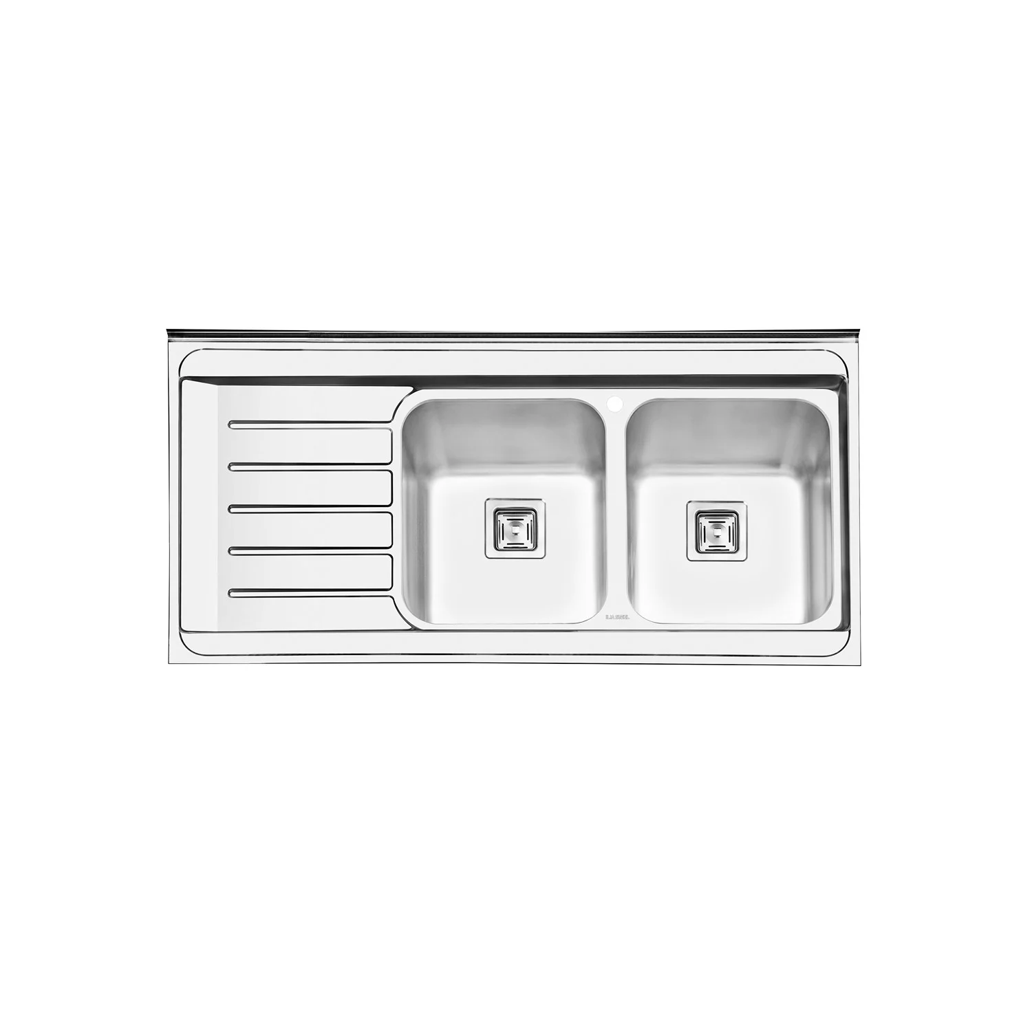 سینک ظرفشویی روکار استیل ایلیا استیل مدل 1060 دو لگن با سینی