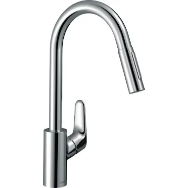 شیر ظرفشویی شاوری هانسگروهه مدل Focus M41 کروم دو حالته کد 31815000 در پرایم هوم